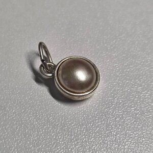 Pearl Swarovski Stainless Steel Charm